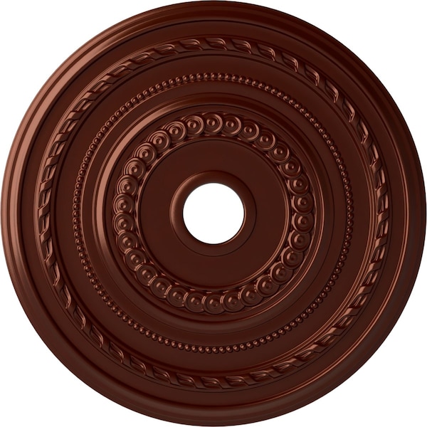 Ekena Millwork Cole Ceiling Medallion (Fits Canopies up to 9 1/8"), 25 3/8"OD x 3 3/8"ID x 1 3/8"P, Antique Copper CM25COACS - main